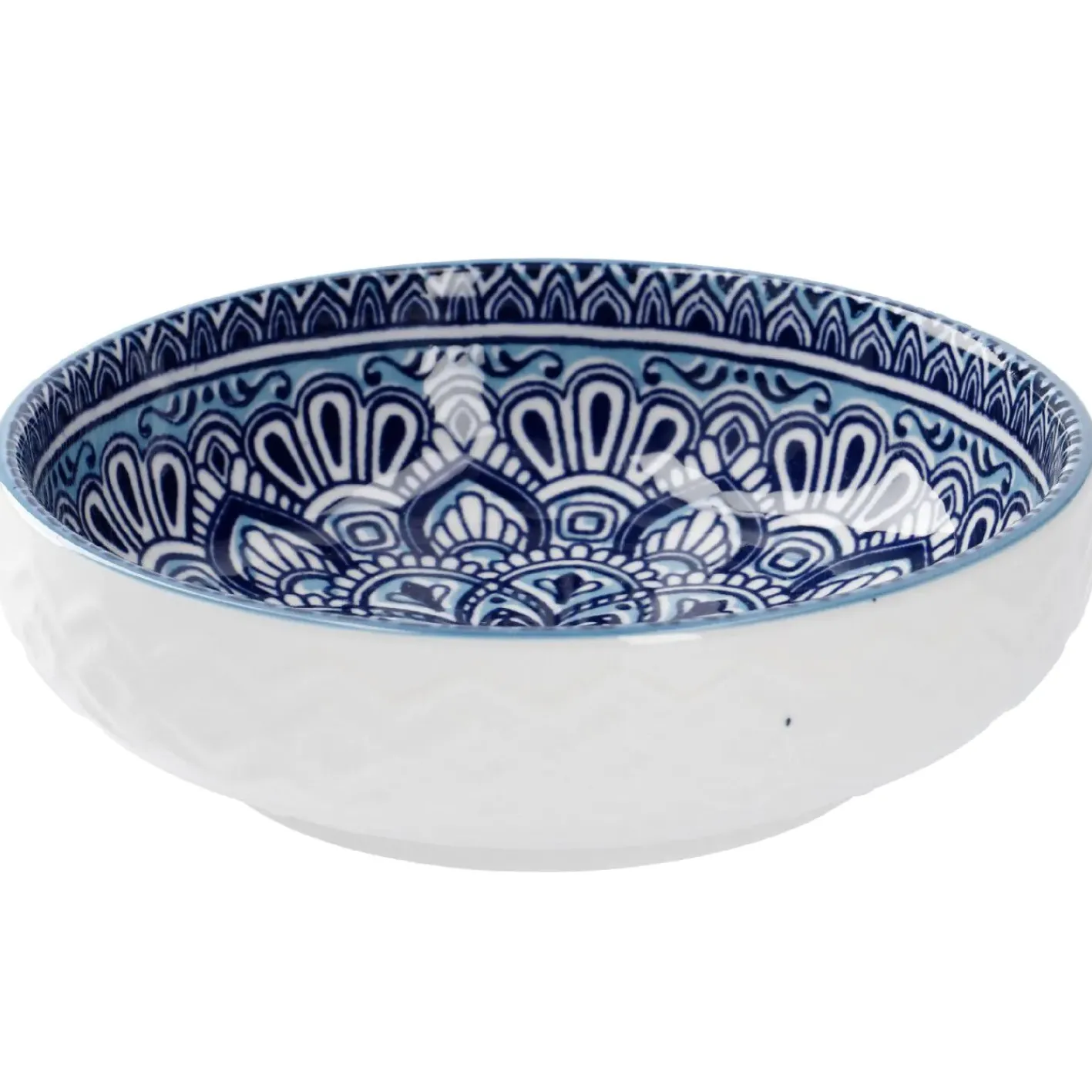 NANU-NANA Küche*Schale China, Flach, Blau/hellblau, 12 Cm