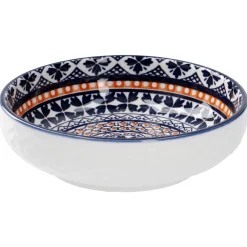 NANU-NANA Küche*Schale China, Flach, Blau/orange, 12 Cm
