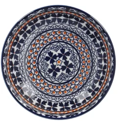 NANU-NANA Küche*Schale China, Flach, Blau/orange, 12 Cm