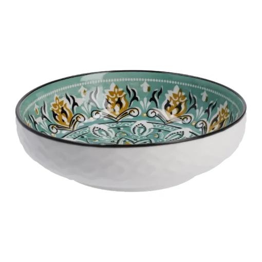 NANU-NANA Küche*Schale China, Flach, Grün/braun, 12 Cm