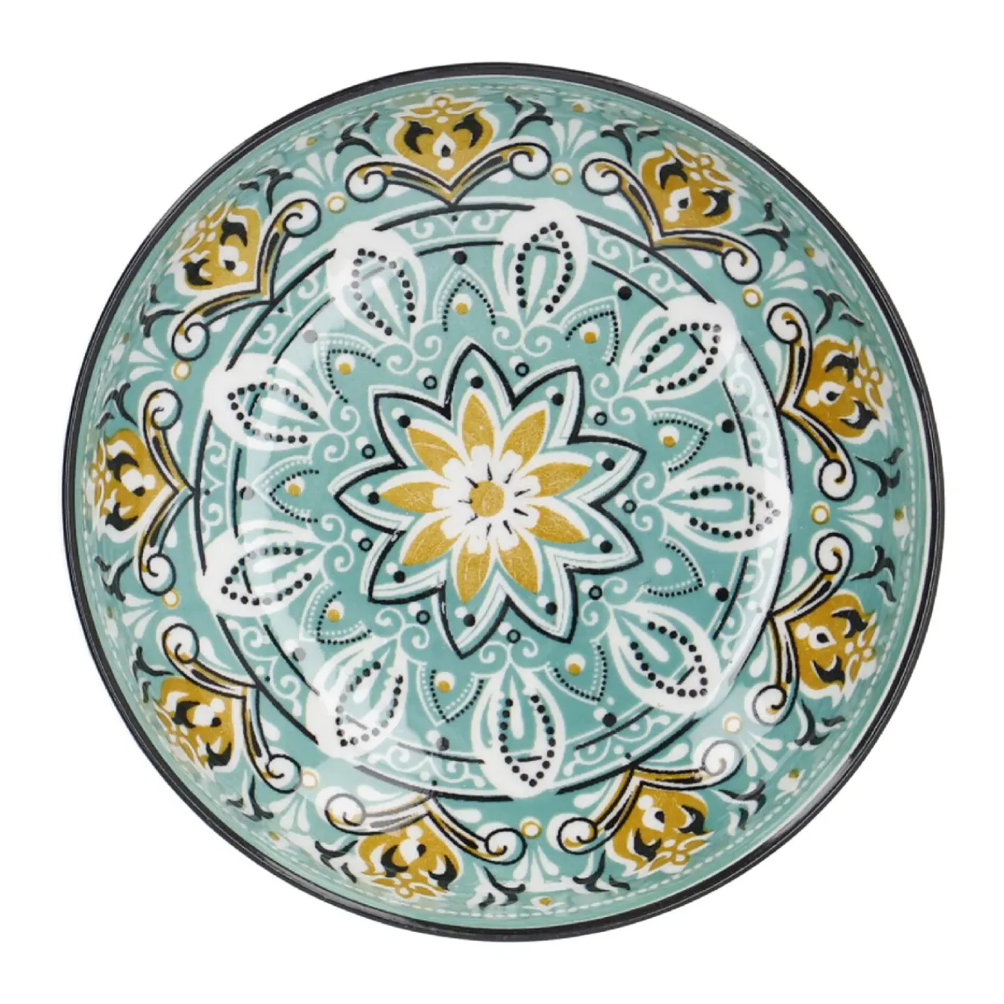 NANU-NANA Küche*Schale China, Flach, Grün/braun, 12 Cm