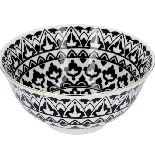 NANU-NANA Küche*Schale China, Groß, Schwarz/weiß, Orient