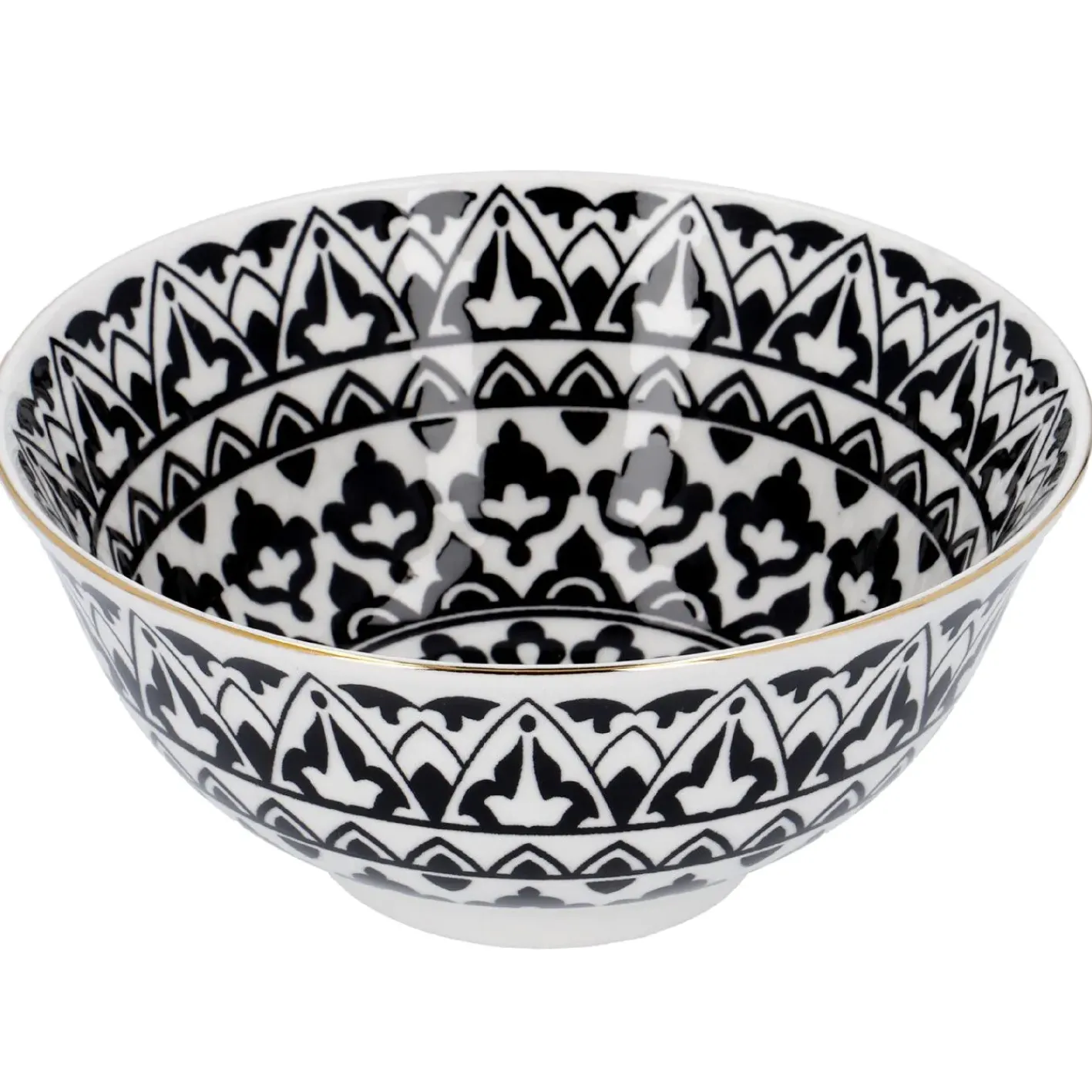 NANU-NANA Küche*Schale China, Groß, Schwarz/weiß, Orient