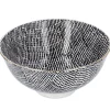 NANU-NANA Jga|Shop The Geschenk*Schale China, Tief, Schwarz/weiß, Goldrand, Striche