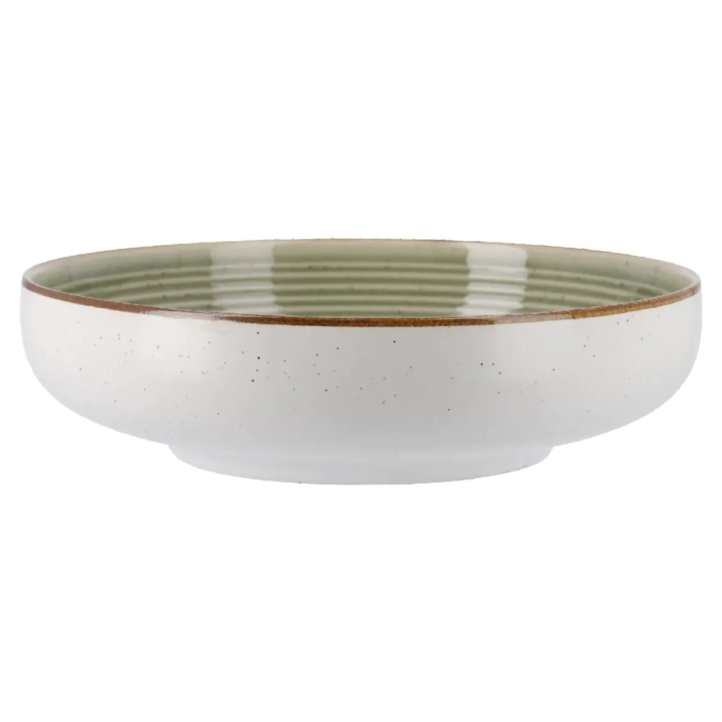 NANU-NANA Küche*Schale Rille, Grün, 16 Cm