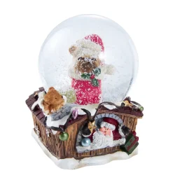 NANU-NANA Figuren|Weihnachtsdeko*Schneekugel Hund, Mops, 6.5 X 9 Cm