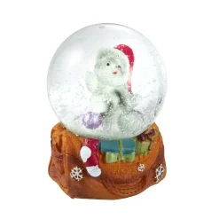 NANU-NANA Figuren|Weihnachtsdeko*Schneekugel Katze, Grau, 4.5 X 6 Cm