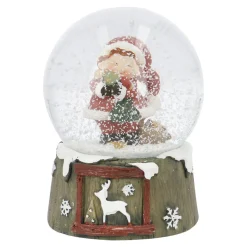 NANU-NANA Weihnachtsdeko|Weihnachten*Schneekugel Kind, Zwinker, 6.5 X 9 Cm
