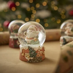 NANU-NANA Weihnachtsdeko|Weihnachten*Schneekugel Weihnachtsmann, Sack, 6.5 X 9 Cm