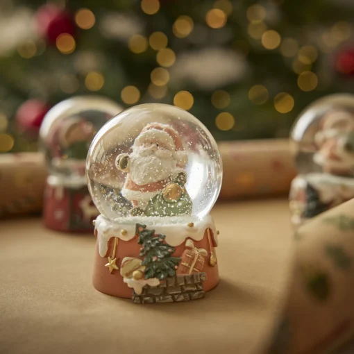 NANU-NANA Weihnachtsdeko|Weihnachten*Schneekugel Weihnachtsmann, Sack, 6.5 X 9 Cm