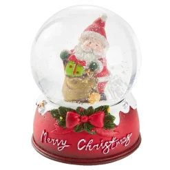 NANU-NANA Deko-Objekte|Weihnachtsdeko*Schneekugel, Weihnachtsmann/Geschenk, 6.5 X 8.5 Cm