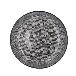 NANU-NANA Jga|Küche*Schüssel China, Flach, Striche, Schw/wss, 23 Cm