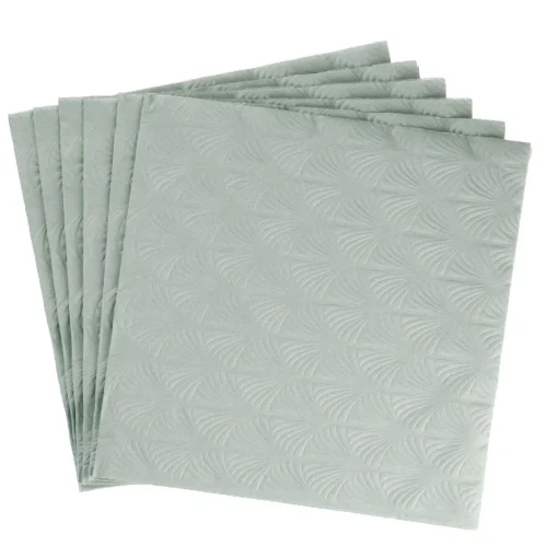 NANU-NANA Salty- Und Candybar|Tischdeko Hochzeit*Serviette Artdeco, Prägung, Mintgrün, 16 Stück