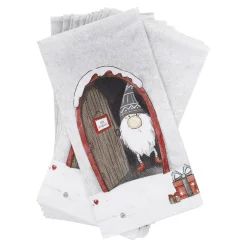 NANU-NANA Weihnachtsdeko|Weihnachten*Serviette Bistro/Wichtel, Tür, 16 Stück