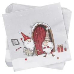 NANU-NANA Weihnachtsdeko|Weihnachten*Serviette Wichtel/Wichtel, 20 Stück