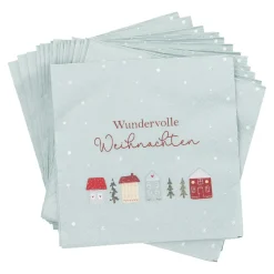 NANU-NANA Weihnachtsdeko|Weihnachten*Serviette Xmas-Motiv, Haus, 20 Stück