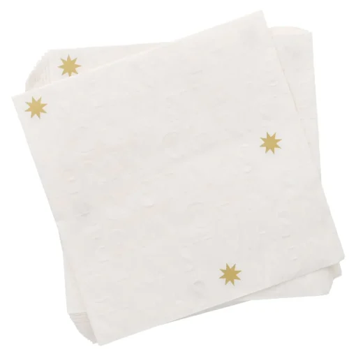 NANU-NANA Weihnachtsdeko|Weihnachten*Servietten Xmas/Prägung, Offwhite, 20 Stück