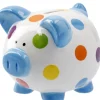 NANU-NANA Shop The Geschenk|Deko-Objekte*Sparschwein Punkte, Blau, 13 Cm