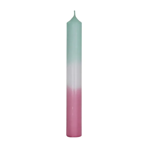 NANU-NANA Kerzen & Kerzenständer|Adventskränze & Zubehör*Stabkerze Dip-Dye, Mint/altrosa, 18 Cm