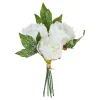 NANU-NANA Vasen & Kunstblumen|Weihnachtsdeko*Strauß Eisrose, Weiß, 30 Cm