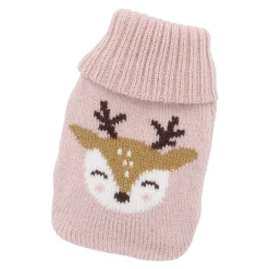 NANU-NANA Geschenkideen|Weihnachtsoutfit*Strick-Taschenwärmer Rentier/pink, 13 Cm