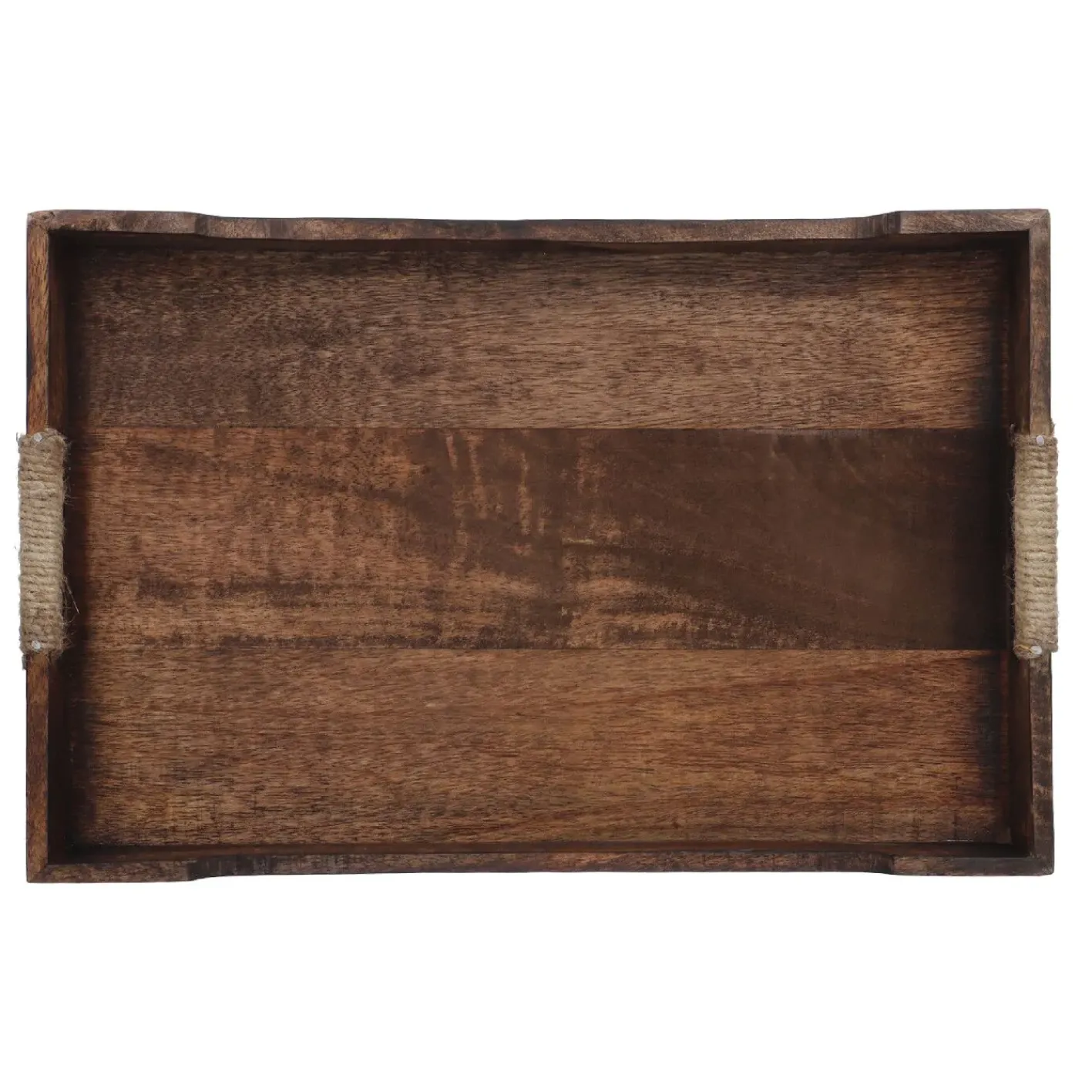 NANU-NANA Schalen & Tabletts*Tablett Mit Seilgriff, Braun, 45.5 X 30 Cm