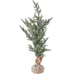 NANU-NANA Geschenkideen|Vasen & Kunstblumen*Tanne Schnee Mit Juteballen, 90 Cm