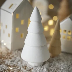NANU-NANA Shop The Look Xmas|Weihnachtsdeko*Tanne Stufen, Weiß/breit, 13 Cm