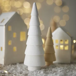 NANU-NANA Shop The Look Xmas|Weihnachtsdeko*Tanne Stufen, Weiß/schmal, 15 Cm