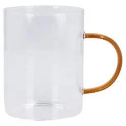 NANU-NANA Küche*Teeglas Boro, Farbhenkel/braun, 400 Ml