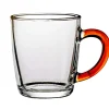 NANU-NANA Küche*Teeglas Mit Farbhenkel, Orange, 340 Ml