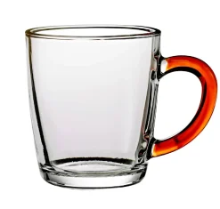 NANU-NANA Küche*Teeglas Mit Farbhenkel, Orange, 340 Ml