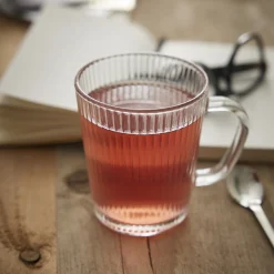 NANU-NANA Küche*Teeglas Rillen, Klar, 300 Ml