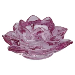 NANU-NANA Windlichter & Laternen|Kerzen & Kerzenständer*Teelichthalter Lotus, Lila, 11 X 5.5 Cm