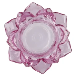 NANU-NANA Windlichter & Laternen|Kerzen & Kerzenständer*Teelichthalter Lotus, Lila, 11 X 5.5 Cm