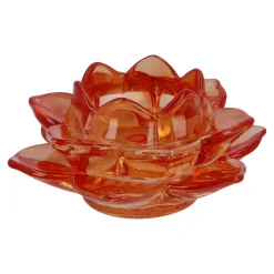 NANU-NANA Kerzen & Kerzenständer|Windlichter & Laternen*Teelichthalter Lotus, Orange, 11 X 5.5 Cm