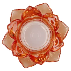 NANU-NANA Kerzen & Kerzenständer|Windlichter & Laternen*Teelichthalter Lotus, Orange, 11 X 5.5 Cm