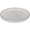 NANU-NANA Küche*Teller China, Striche, Dunkelgrau/wss, 16.5 Cm