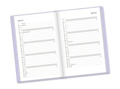 NANU-NANA Kalender & Planer|Weihnachtsgeschenke*Terminplaner Lederlook, 2025, Flieder
