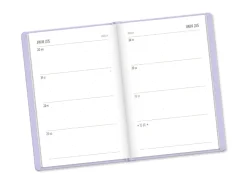 NANU-NANA Kalender & Planer|Weihnachtsgeschenke*Terminplaner Lederlook, 2025, Flieder