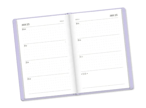 NANU-NANA Kalender & Planer|Weihnachtsgeschenke*Terminplaner Lederlook, 2025, Flieder