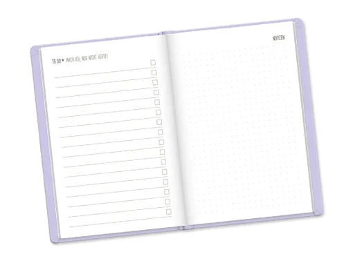 NANU-NANA Kalender & Planer|Weihnachtsgeschenke*Terminplaner Lederlook, 2025, Flieder