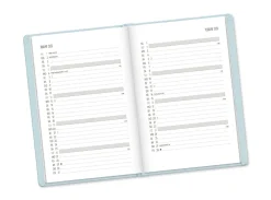 NANU-NANA Kalender & Planer|Weihnachtsgeschenke*Terminplaner Lederlook, 2025, Hellblau
