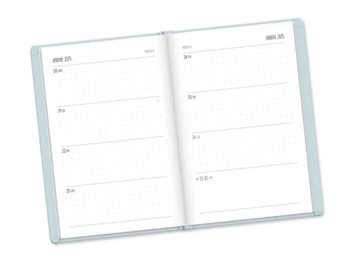NANU-NANA Kalender & Planer|Weihnachtsgeschenke*Terminplaner Lederlook, 2025, Hellblau