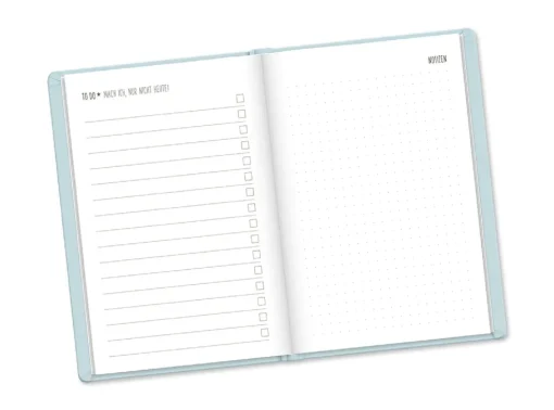 NANU-NANA Kalender & Planer|Weihnachtsgeschenke*Terminplaner Lederlook, 2025, Hellblau