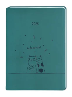 NANU-NANA Kalender & Planer|Weihnachtsgeschenke*Terminplaner Lederlook, 2025, Petrol