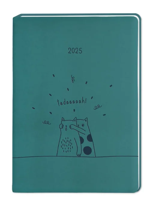 NANU-NANA Kalender & Planer|Weihnachtsgeschenke*Terminplaner Lederlook, 2025, Petrol