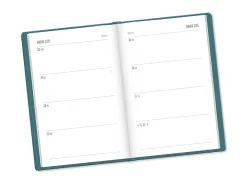 NANU-NANA Kalender & Planer|Weihnachtsgeschenke*Terminplaner Lederlook, 2025, Petrol