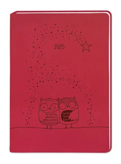 NANU-NANA Kalender & Planer|Weihnachtsgeschenke*Terminplaner Lederlook, 2025, Rot