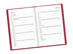 NANU-NANA Kalender & Planer|Weihnachtsgeschenke*Terminplaner Lederlook, 2025, Rot